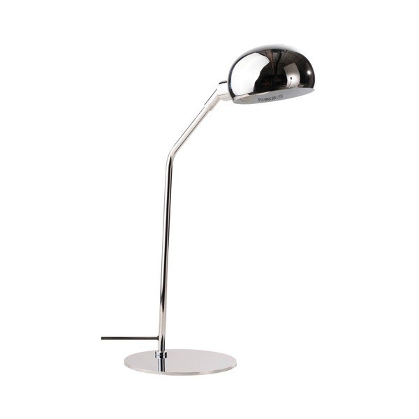 Fényes ezüstszínű acél asztali lámpa hajlítható szerkezettel (magasság 59 cm) Lincon – Jotex-image-3