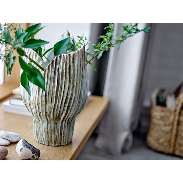 Világoszöld agyagkerámia váza (magasság 30 cm) Mahira – Bloomingville-image-2