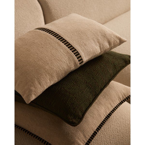 Lenkeverék párnahuzat 45x45 cm Ardit – Kave Home-image-3