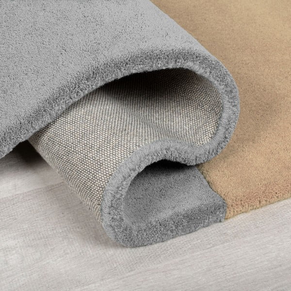 Fekete-szürke kézi szövésű gyapjú szőnyeg 200x290 cm Lozenge Monochrome – Flair Rugs-image-3