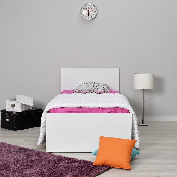 Fehér egyszemélyes ágy 90x190 cm KRY – Kalune Design-image-4