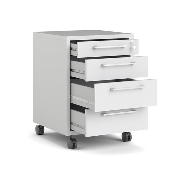 Fehér zárható szekrény 48x68 cm Prima – Tvilum-image-4