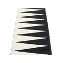 Fekete-fehér kültéri-beltéri futószőnyeg 70x150 cm Vivi Black – Pappelina
