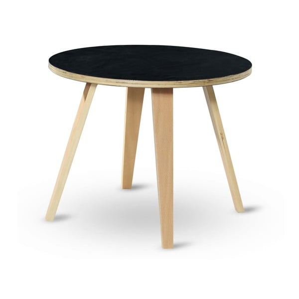 Arvika kisasztal fekete asztallappal, ⌀ 54 cm - Garageeight