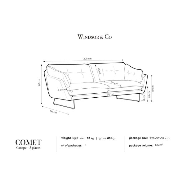 Comet rózsaszín kanapé - Windsor & Co Sofas-image-4
