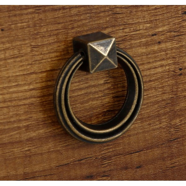 Fehér-natúr színű ruhásszekrény tölgyfa dekorral 62x180 cm Goslar - Støraa-image-1