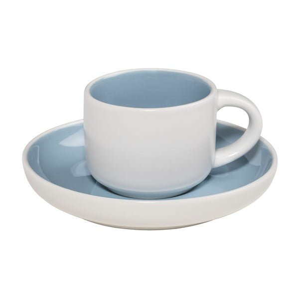Tint kék-fehér kávéscsésze csészealjjal - Maxwell & Williams