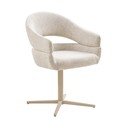 Krémszínű kárpitozott karfás étkezőfotel szett 2 db-os Dover – House Nordic
