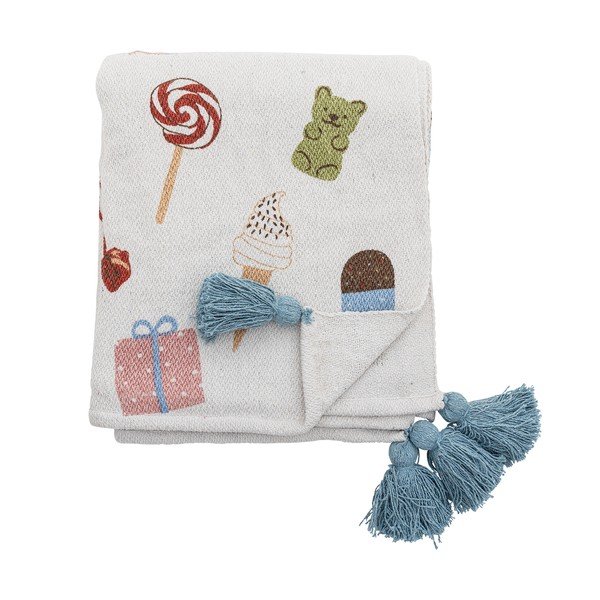 Fehér gyerek takaró 130x160 cm Sweets – Bloomingville Mini-image-4