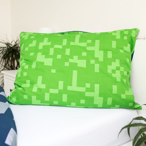 Zöld-kék egyszemélyes pamut gyerek ágyneműhuzat 140x200 cm Minecraft "Sssleep Tight" – Jerry Fabrics-image-4