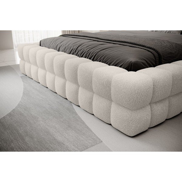 Fehér kárpitozott ágyneműtartós franciaágy ágyráccsal 180x200 cm Dizzle – ELTAP-image-3