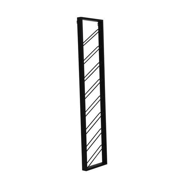 Fekete fali fém bortartó polcos állvány, palackok száma 8 36x160x6 cm Malbeo – Light & Living-image-4