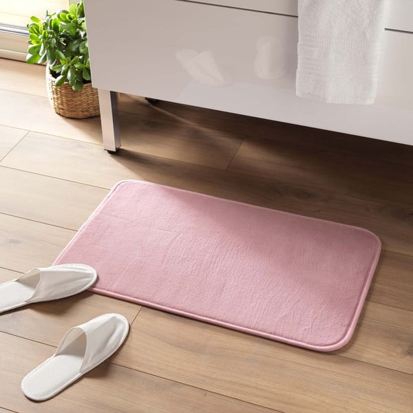 Rózsaszín fürdőszobai kilépő 45x75 cm Vitamine – douceur d'intérieur-image-1