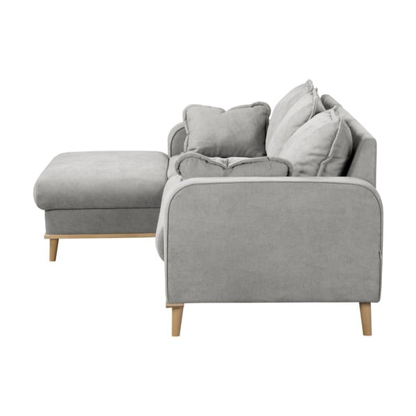 Világosszürke sarokkanapé (bal oldali) Beata – Ropez-image-4