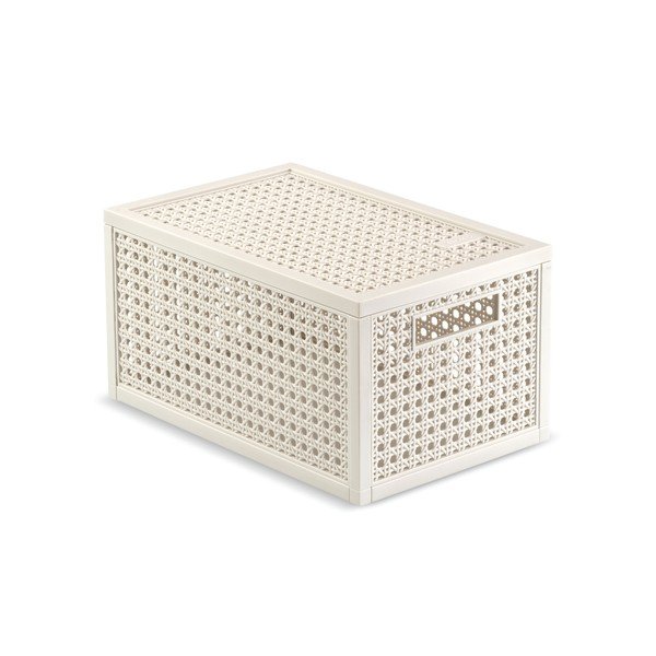 Krémszínű fedeles újrahasznosított műanyag tárolódoboz 19x30x15 cm Kaya – Curver