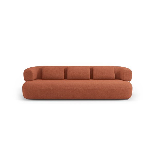 Terrakotta színű buklé kanapé 200 cm Jenny – Micadoni -image-3