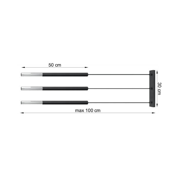 Asarot 3L fekete-ezüstszínű függőlámpa - Sollux-image-2