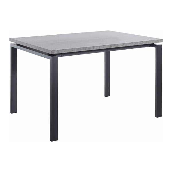 Sandra fekete étkezőasztal betonmintás asztallappal, 90 x 120 cm - Støraa