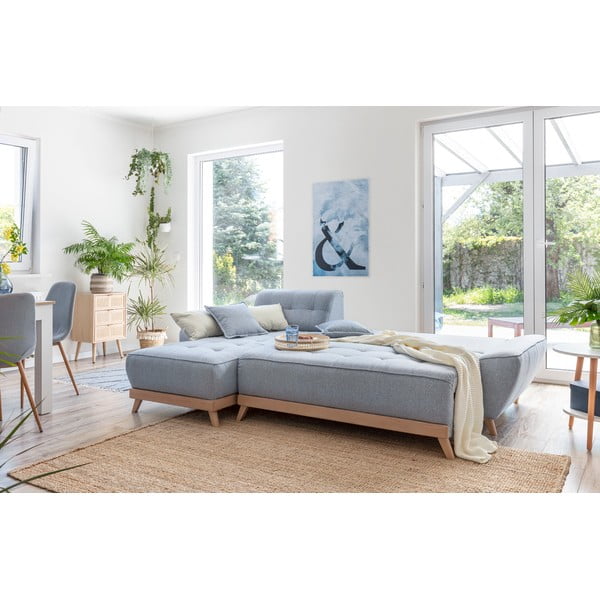 Dazzling Daisy világoskék variálható és kinyitható sarokkanapé - Miuform-image-4