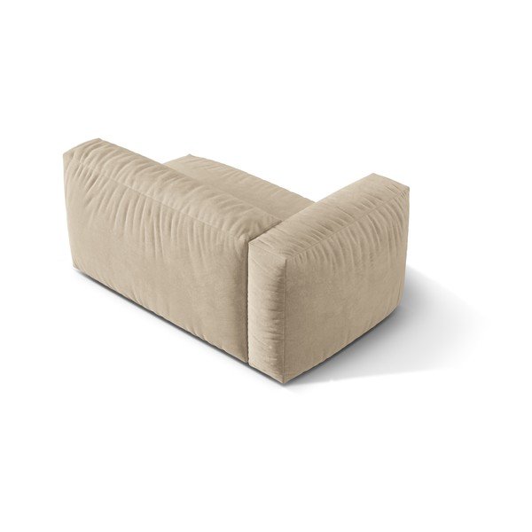 Bézs bársony kanapé modul (bal oldali) Martina – Micadoni -image-2