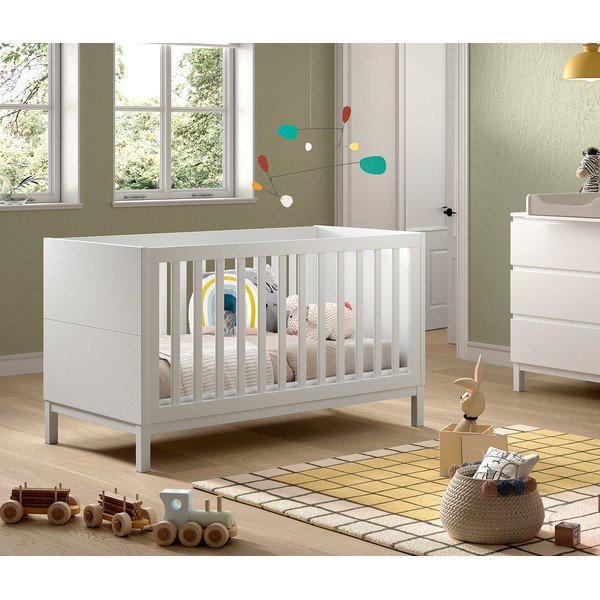 Fehér borovi fenyő babaágy 70x140 cm Eva – Vipack-image-1