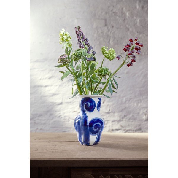 Kék kézzel festett agyagkerámia váza Tulle – Kähler Design-image-1
