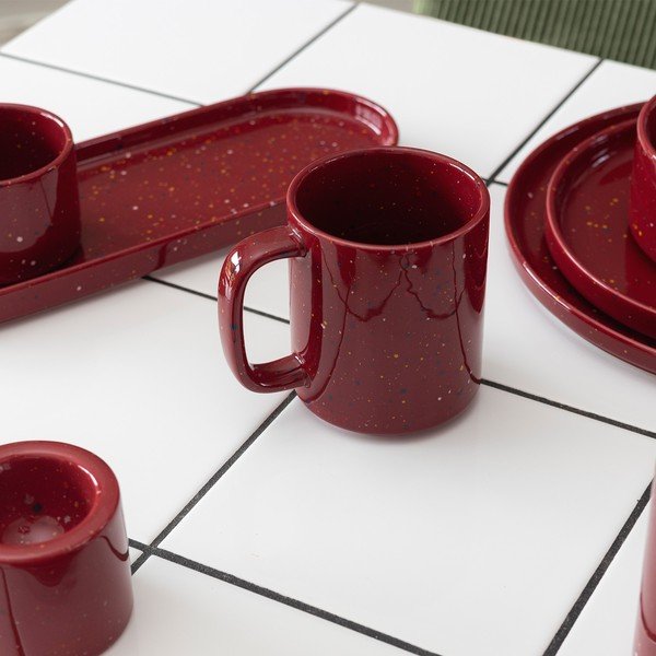 Borvörös porcelán bögre 330 ml Fika – ONA-image-1