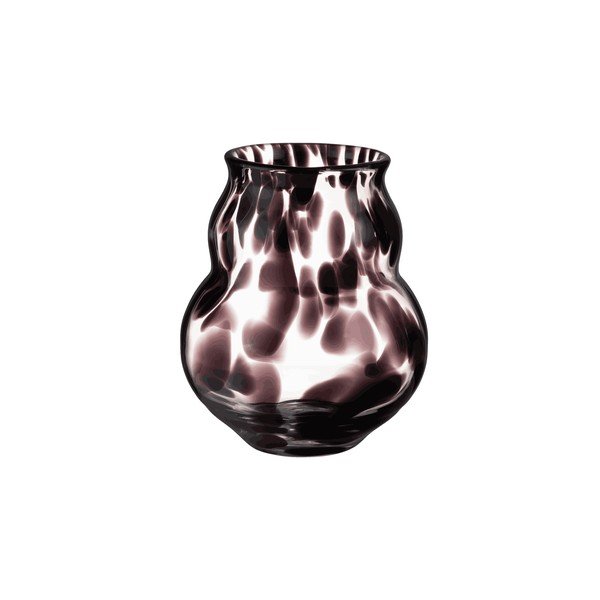 Sötétbarna üveg kézzel készített váza (magasság 22 cm) Dam – noo.ma