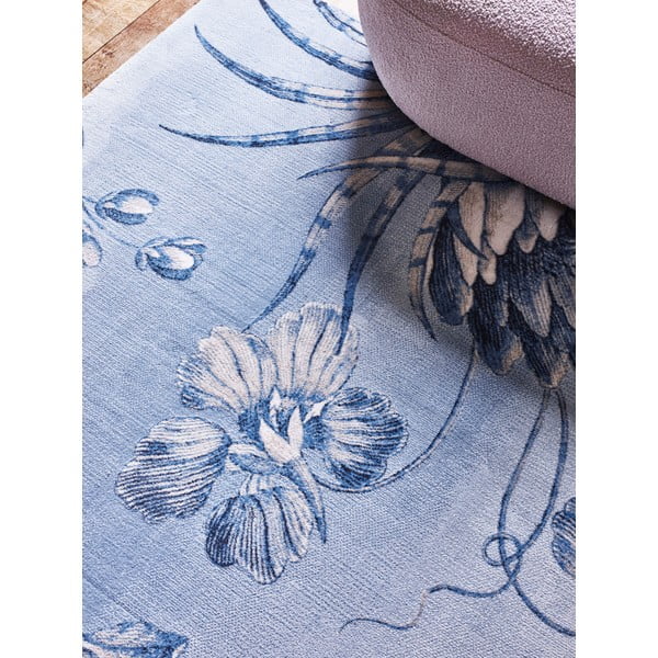 Világoskék gyapjú szőnyeg 300x400 cm Talwin – Agnella-image-2