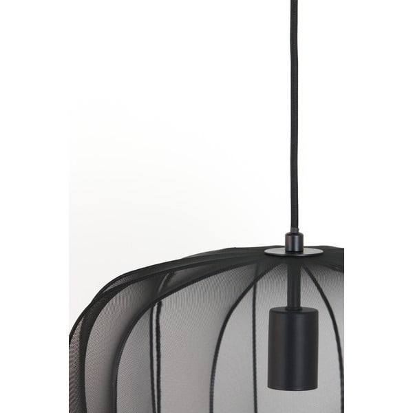 Fekete függőlámpa textil búrával ø 40 cm Plumeria – Light & Living-image-4