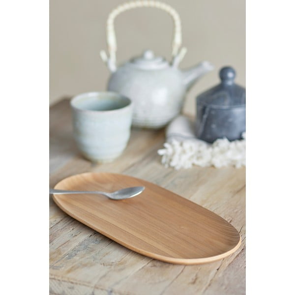 Tölgyfa dekoratív tálca 15x31 cm Leyton – Bloomingville-image-1