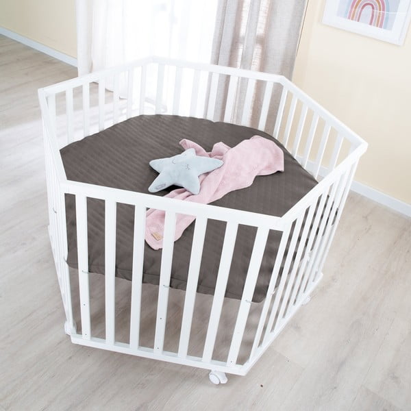 Fehér gurulós járóka állítható magassággal – Roba-image-1