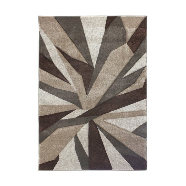 Shatter Beige Brown barnásbézs szőnyeg, 80 x 150 cm - Flair Rugs