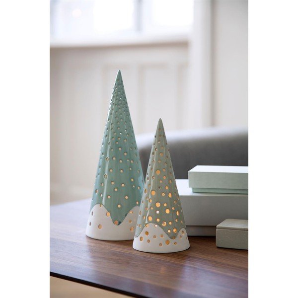 Nobili türkiz csontporcelán karácsonyi gyertyatartó, magasság 25,5 cm - Kähler Design-image-3