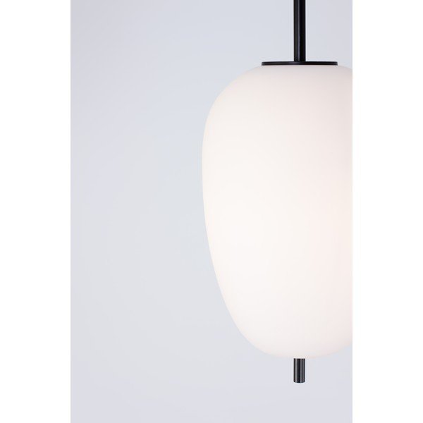 Fehér-fekete üveg függőlámpa ø 27 cm Lato – Nova Luce-image-1