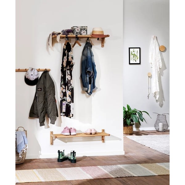 Natúr színű tölgyfa függő cipőtartó Milford - Rowico-image-1