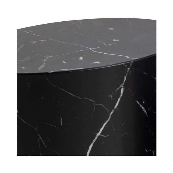 Fekete dohányzóasztal szett 2 db-os, márvány dekorral 48x33 cm Mice - Actona-image-3