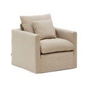 Bézs len fotel Nora – Kave Home