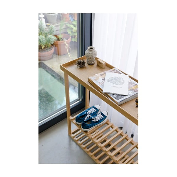 Hello Storage natúr színű cipőtartó/tárolóállvány tölgyfa lappal - Wireworks-image-3
