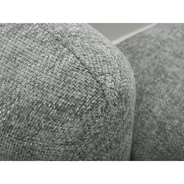 Szürke zsenília kinyitható-tárolóhelyes sarokkanapé (jobb oldali-heverő résszel) Mele – Makamii-image-4