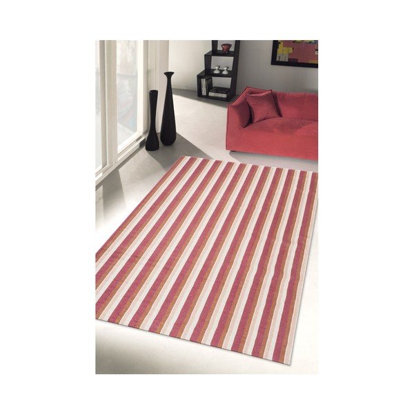 City Loft Stripes vörösesnarancs szőnyeg, 80 x 130 cm - Floorita-image-4