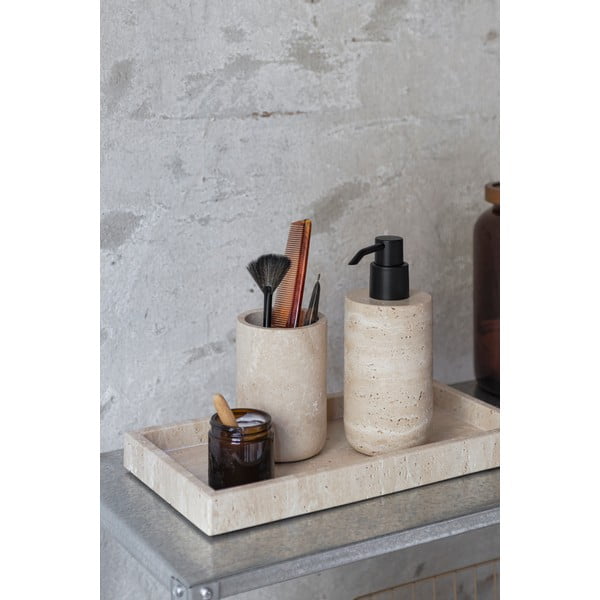 Bézs kő fogkefetartó pohár Travertine – Mette Ditmer Denmark-image-1