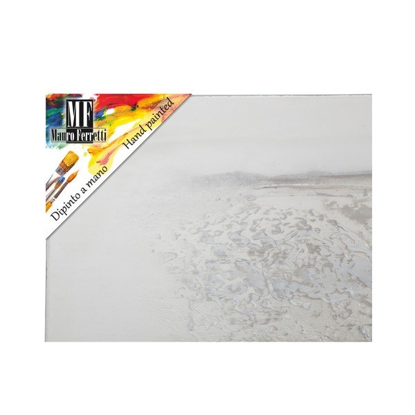 Dipinto Su Tela Silver Stroke kézzel festett kép, 150 x 50 cm - Mauro Ferretti-image-2