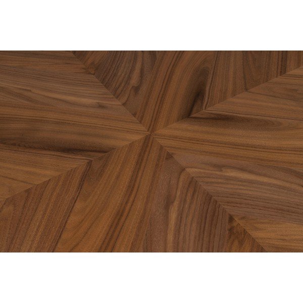 Kerek étkezőasztal diófa dekoros asztallappal ø 120 cm Clover – Dutchbone-image-1