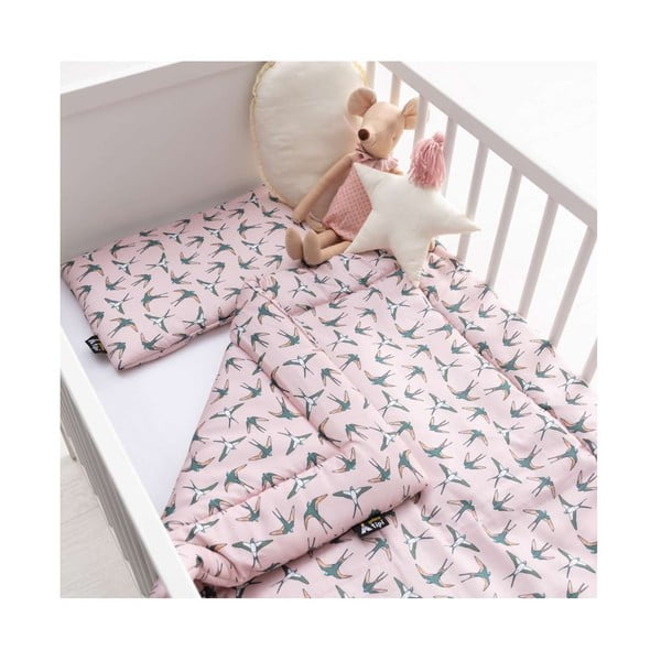 Rózsaszín babaágynemű szett Sweet Dreams - Yellow Tipi-image-3