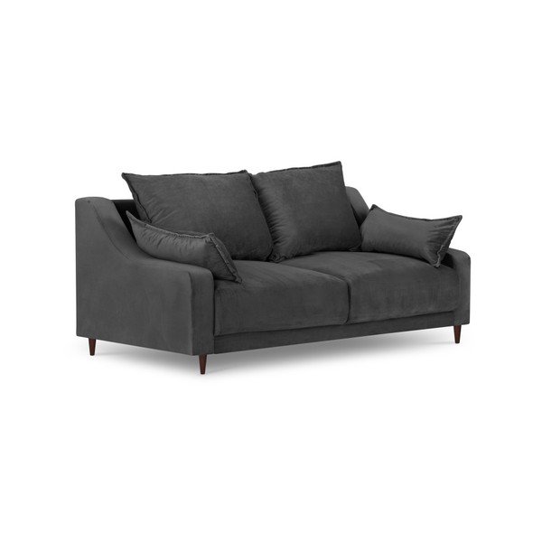 Freesia sötétszürke bársony kanapé, 150 cm - Mazzini Sofas-image-2