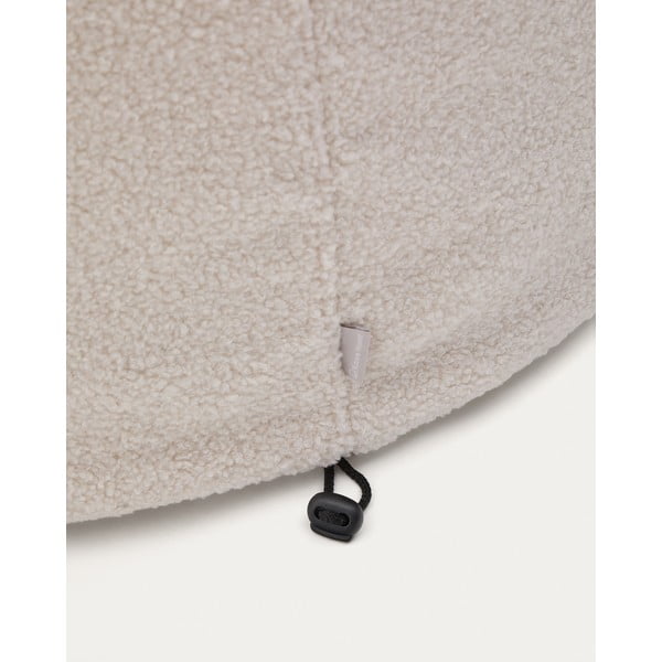 Krémszínű buklé puff Kaeli – Kave Home-image-3