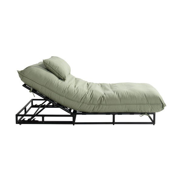 Zöld fém-párnázott kerti napozóágy Emma – Hartman-image-3