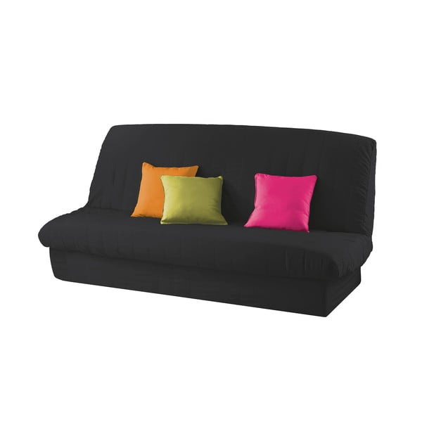Fekete háromszemélyes gumis kanapé huzat Essentiel – douceur d'intérieur