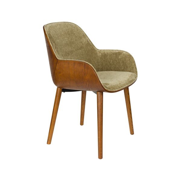 Zöld kárpitozott karfás étkezőfotel Taylor – Dutchbone